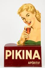 Pikina 
Carton en découpe représentant une pin-up, 58 x 32...