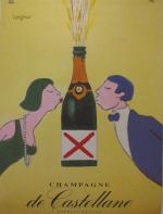 Champagne de Castellane 
Affiche de Savignac, 60 x 45 cm.