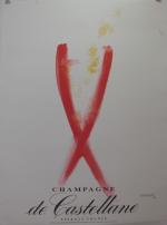 Champagne de Castellane 
Affiche de Corbassière,1990, 60 x 45 cm.