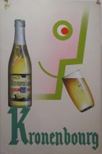 Kronenbourg 
Projet d'affiche gouaché de Foré, 1956, 60 x 40...