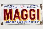 Maggi Bouillon Granulé
Plaque émaillée bombée en bandeau, 24 x 49...