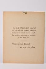 Biscuits St Michel Qualité parfaite
Carton de vitrine d'après Pierre Roy,...