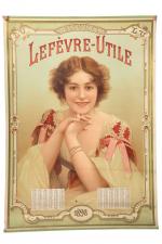 Lefèvre-Utile 
Affiche chromo, calendrier pour 1898, Imp. Champenois Paris, 62...