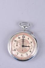 Montre de gousset chronographe "Pierce", en métal chromé avec échelle...