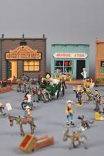 Plastoy, d'après Morris, le village de Lucky Luke avec figurines...
