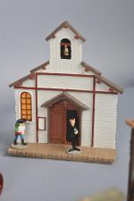 Plastoy, d'après Morris, le village de Lucky Luke avec figurines...