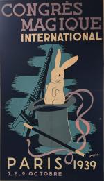 Affiche "Congrès magique International Paris 1939"
Pour cause de guerre le...