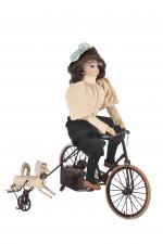 Attribuée à Gustave Vichy (attribué à)
"La cycliste", jouet mécanique (ressort...
