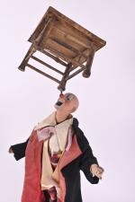 Decamps, clown acrobate à la table
Jolie tête en composition peinte,...