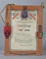 France Certificat de Bonne Conduite du 110è Régiment d'Infanterie Coloniale,...