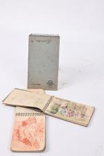 Henri Therme (1900-1973), trois carnets de croquis, 
crayon, pastel, études...