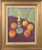 Henri Therme (1900-1973), "Le chandelier d'argent" et Méditation, 
2 huiles...