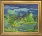 Henri Therme (1900-1973), La petite rivière,
huile sur toile, signée en...