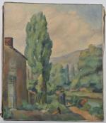 Henri Therme (1900-1973), La fermière, 
huile sur toile signée en...