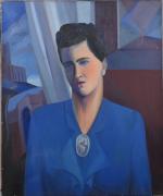 Henri Therme (1900-1973), Portrait, la femme au médaillon,
huile sur toile,...