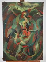 Henri Therme (1900-1973), Les cavaliers de l'apocalypse
huile sur toile, signée...