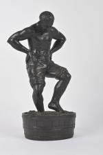 Albert DAVID (1896-1970)
Homme foulant le raisin
Bronze à patine brune, numéroté...