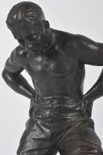 Albert DAVID (1896-1970)
Homme foulant le raisin
Bronze à patine brune, numéroté...