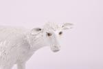 Mouton de jardin
 en céramique émaillée blanc et brun, yeux...