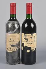 2 bouteilles, Pomerol, Château Trotanoy, 1990. Étiquettes très abimées.
