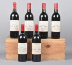 6 bouteilles, Pauillac, Château Lynch Bages, 5ème Grand Cru Classé,...