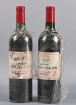 2 bouteilles, Pauillac, Château Lynch-Bages, 5ème Grand Cru Classé, 2009...