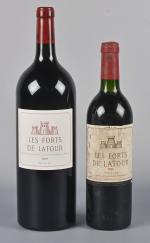 2 flacons :

- 1 bouteille, Pauillac, Les Forts de Latour...