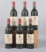 6 bouteilles, Margaux, Château Giscours, 3ème Grand Cru Classé, 1983...