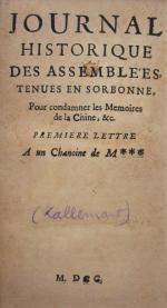(1 vol.) [Lallemant, Jacques Philippe]. - Journal historique des assemblées...