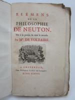 (1 vol.) Voltaire, Mr de. - Elémens de la philosophie...