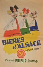 Bières d'Alsace  Prieur 
Affiche de Milo, 60 x 40...