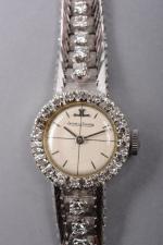 JAEGER LECOULTRE
Montre bracelet de dame en or gris 18K (750...