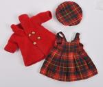 Scotland, robe et béret (manque le pompon) 
en lainage écossais...