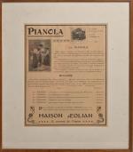 Maison Aeolian :
Publicité encadrée pour le Pianola 
32 x 28...