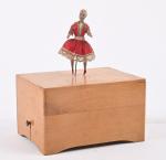 Boîte à musique dite Gisèle
avec poupée danseuse et mouvement tabatière...
