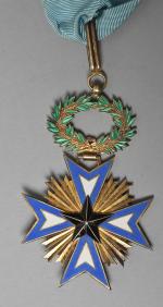 Bénin Ordre de l'Étoile noire. Croix de Commandeur. Argent doré,...