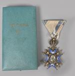 Serbie Ordre de Saint Sava. Croix de Chevalier, le saint...