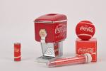 Coca-Cola, produits dérivés : balle de tennis en boîte, 
souvenir...