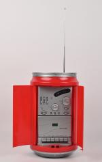 Coca-Cola, grande canette chaîne HIFI 
avec lecteur de cassettes, h....