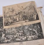 Une vingtaine de gravures, principalement XIXe 
Caricatures, vues d'architectures, peinture,...