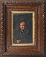 Henri de Gouvion Saint Cyr (1855-1888)
Portrait d'un abbé
Huile sur panneau
Signé...