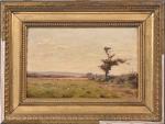 Henry SAINTIN (1846-1899)
Paysage 
Huile sur panneau, signée en bas à...