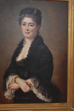Isidorine Emilie Mikulska
Portrait de femme à la robe de chantilly...