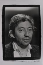 Michel GINIES (1952)
Portrait de Gainsbourg, 1979.
Tirage argentique d'après négatif probablement...