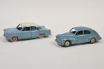 DINKY TOYS FRANCAIS (2) : 
- Peugeot 203 vert turquoise,...