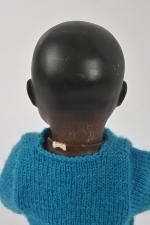 Bébé noir tête pleine en porcelaine 
moule Heubach 399, bouche...