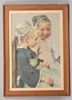 Jean Jules Henry GEOFFROY (1853-1924)
Deux petites bretonnes
Huile sur toile signée...