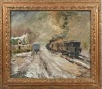 William Marcel CLOCHARD (1894-1990)
Train dans la neige ou "Sur une...
