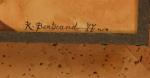 R. BERTRAND (XXE)
Divinité brune
Aquarelle signée en bas à droite et...