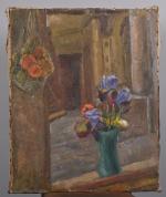 Raymond CAZANOVE (1922-1982)
Nature morte aux iris
Huile sur toile signée en...